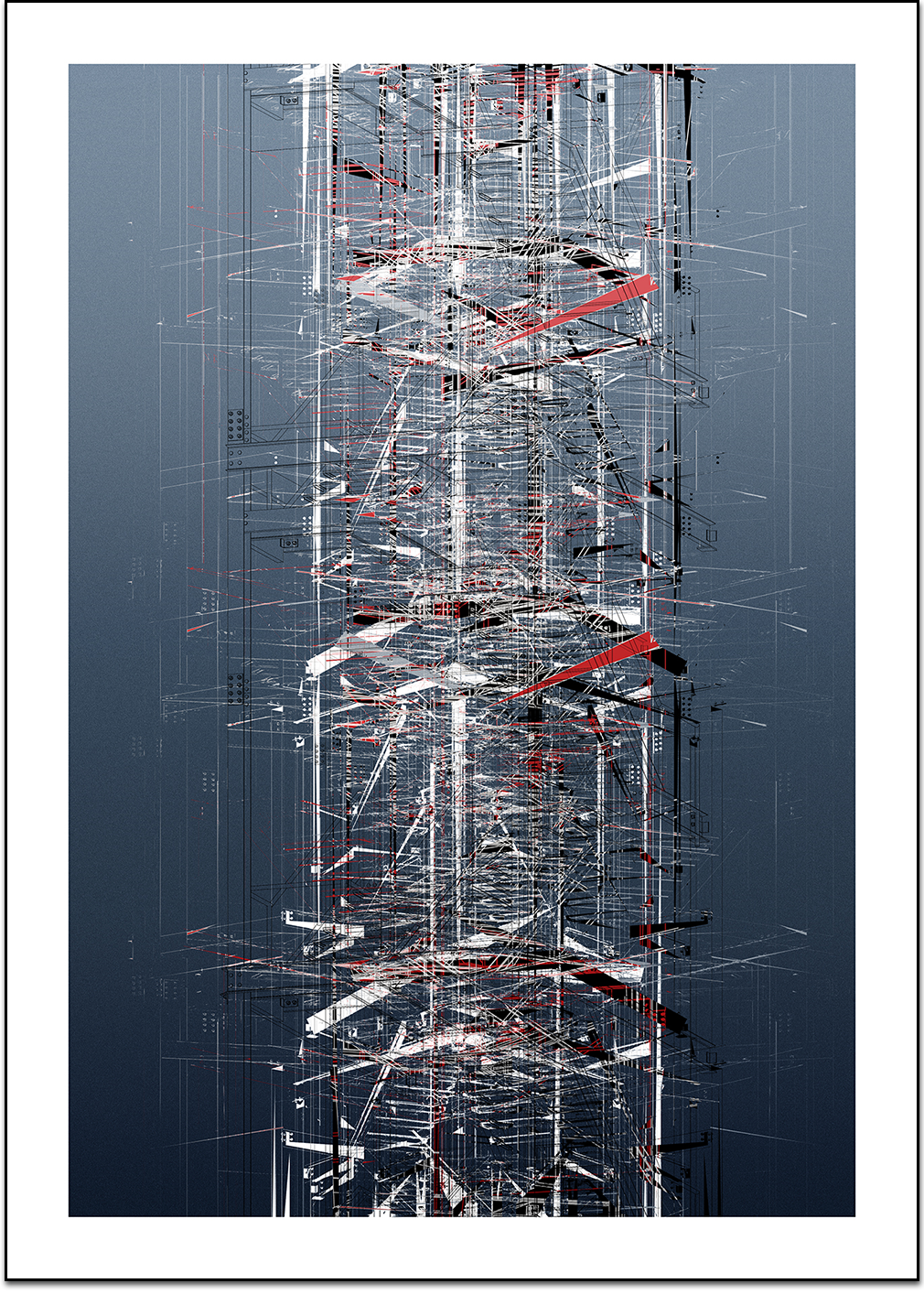 Shument, structure, digital print by Laurent Bompard