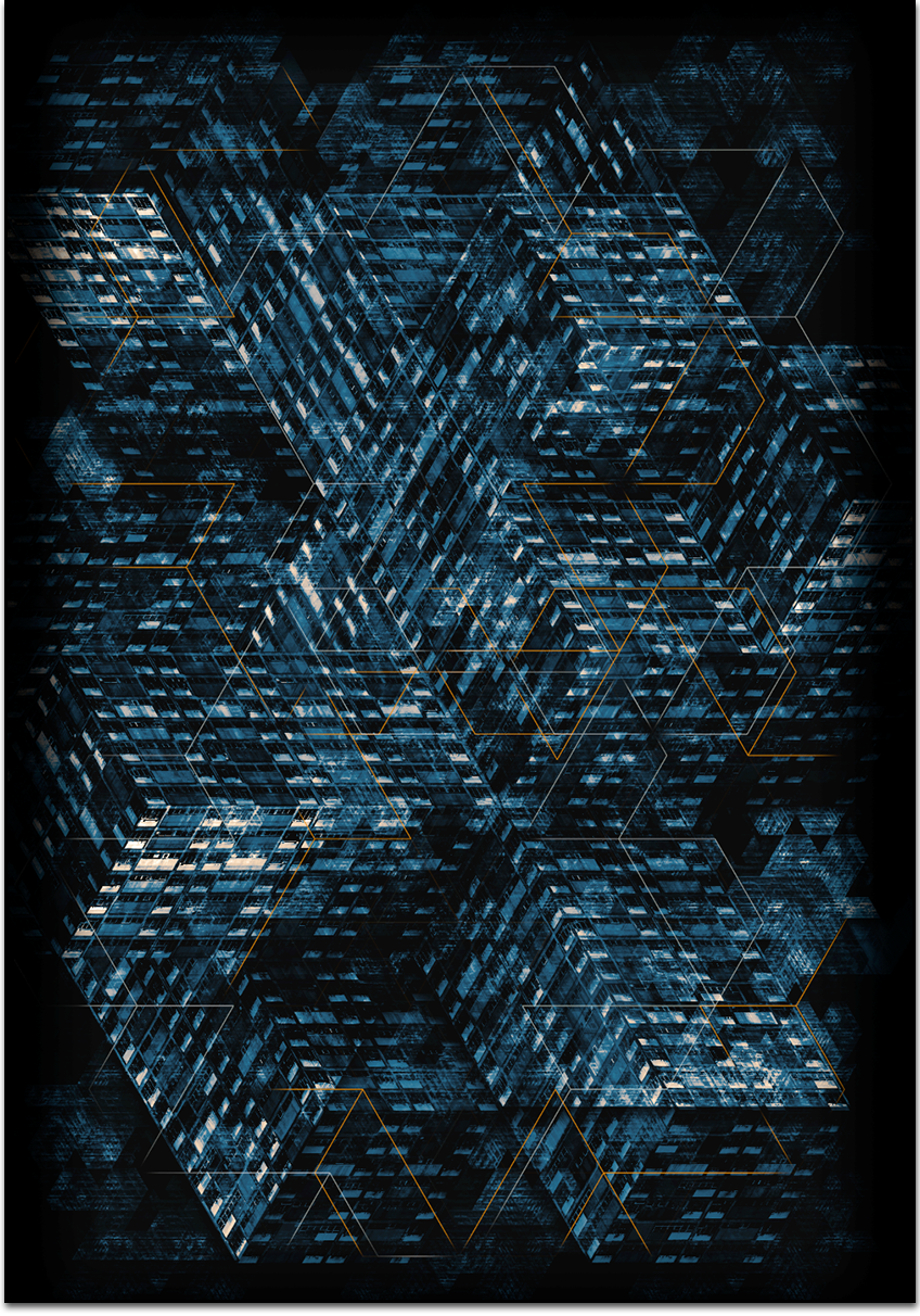 Shument, structure, digital print by Laurent Bompard
