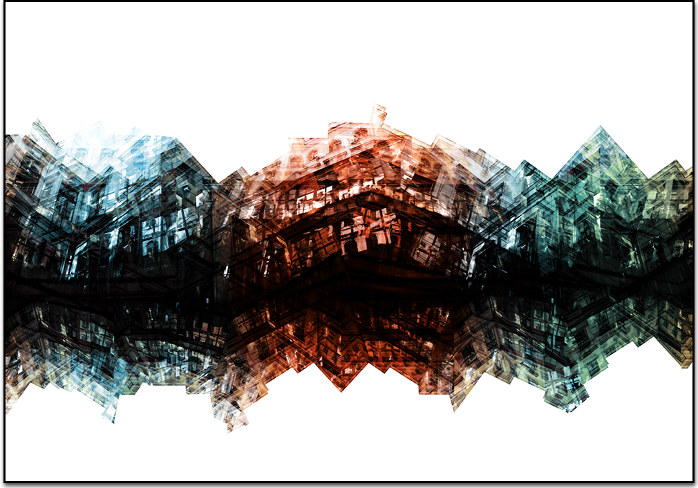 concrete abstract, structure, digital print by Laurent Bompard